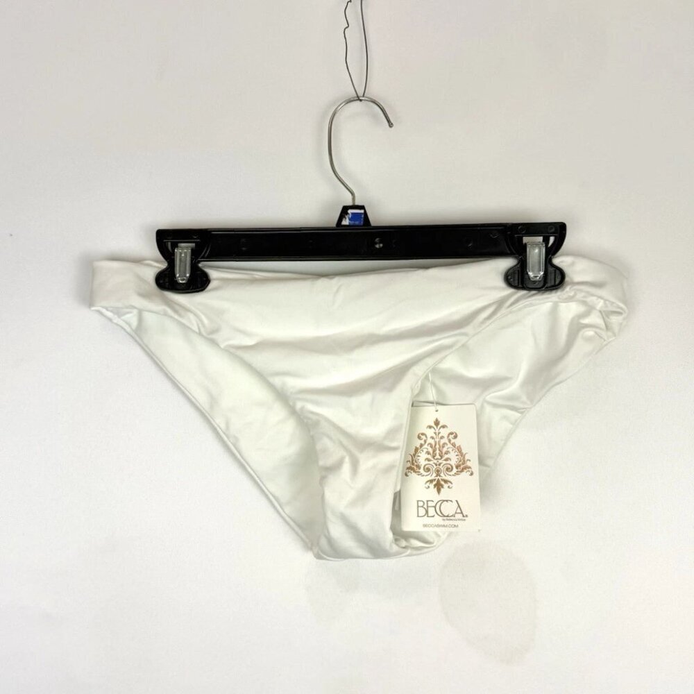 Becca Womenβs White Bikini Bottom Size L